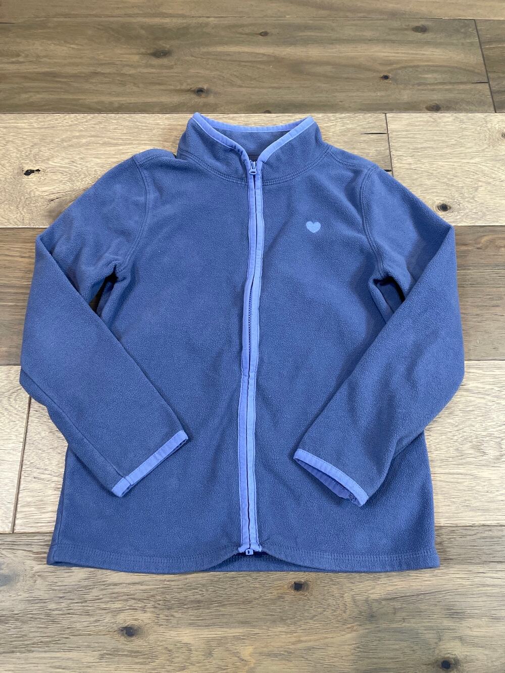 OshKosh B'gosh Kids Full Zip Fleece Jacket Size 7 Heathered Purple